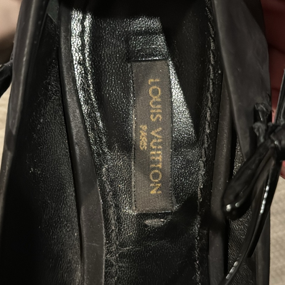 Louis Vuitton Black Suede Varennes Strap Platform Pumps - Picture 5 of 12
